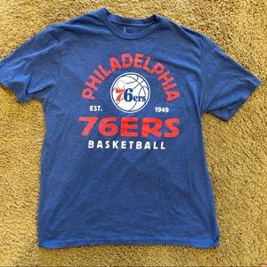 Fanatics Blue 76ers Short Sleeve Tee - M
